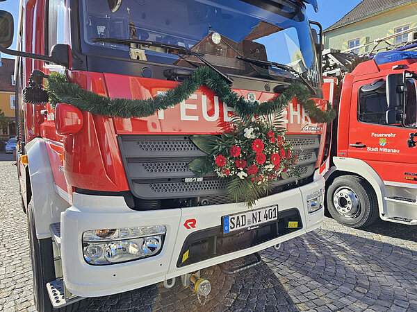 Decorated HLF 20 on the church square