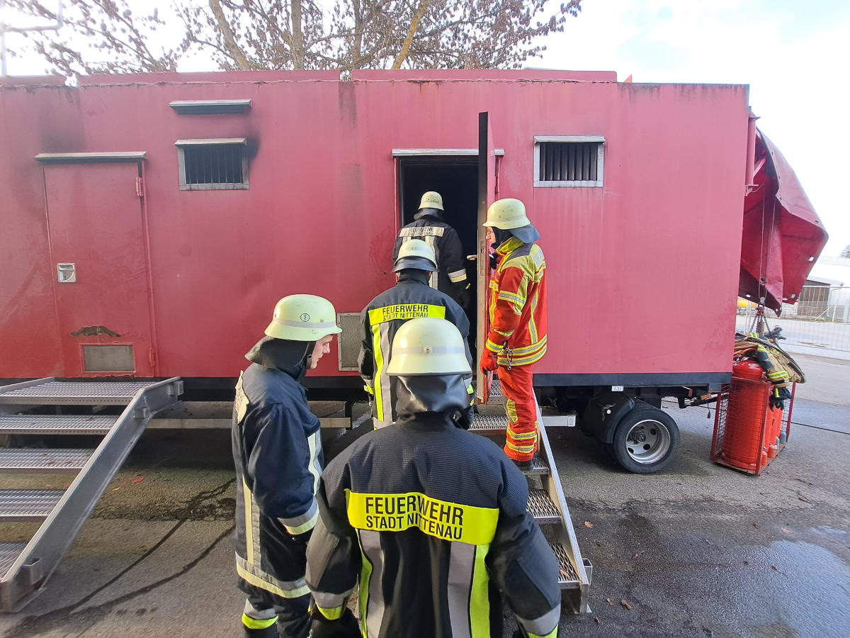 Entering the fire container